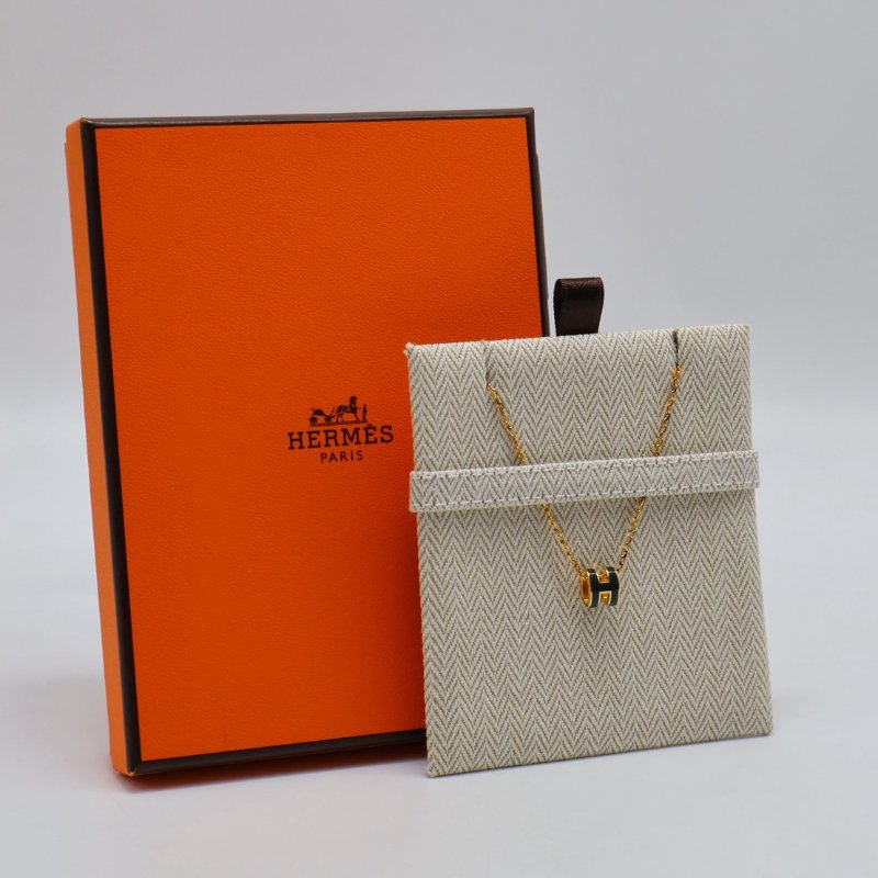 HERMES Mini pop H項鍊 - 松柏綠金-7