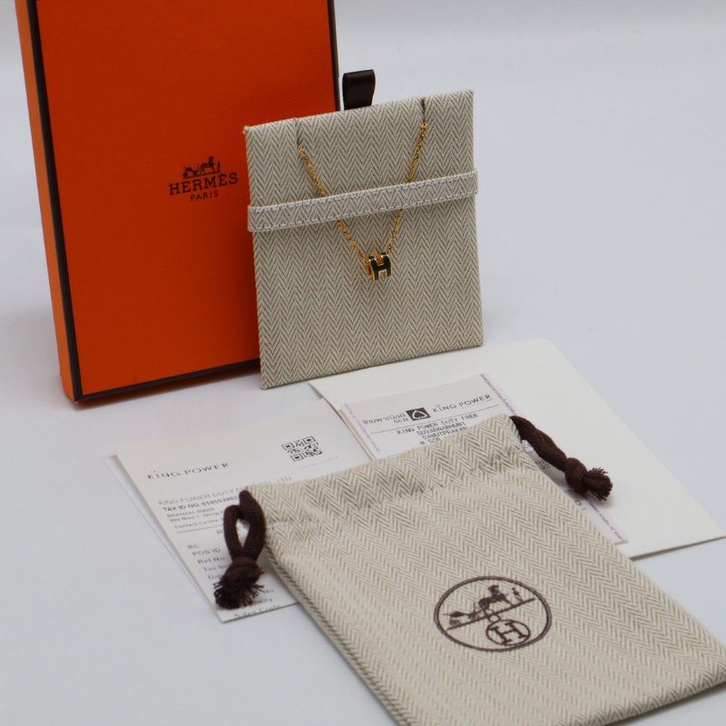 HERMES Mini pop H項鍊 - 松柏綠金-8