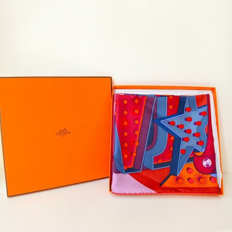 hermes 愛馬仕絲巾 90*90cm 閒置新