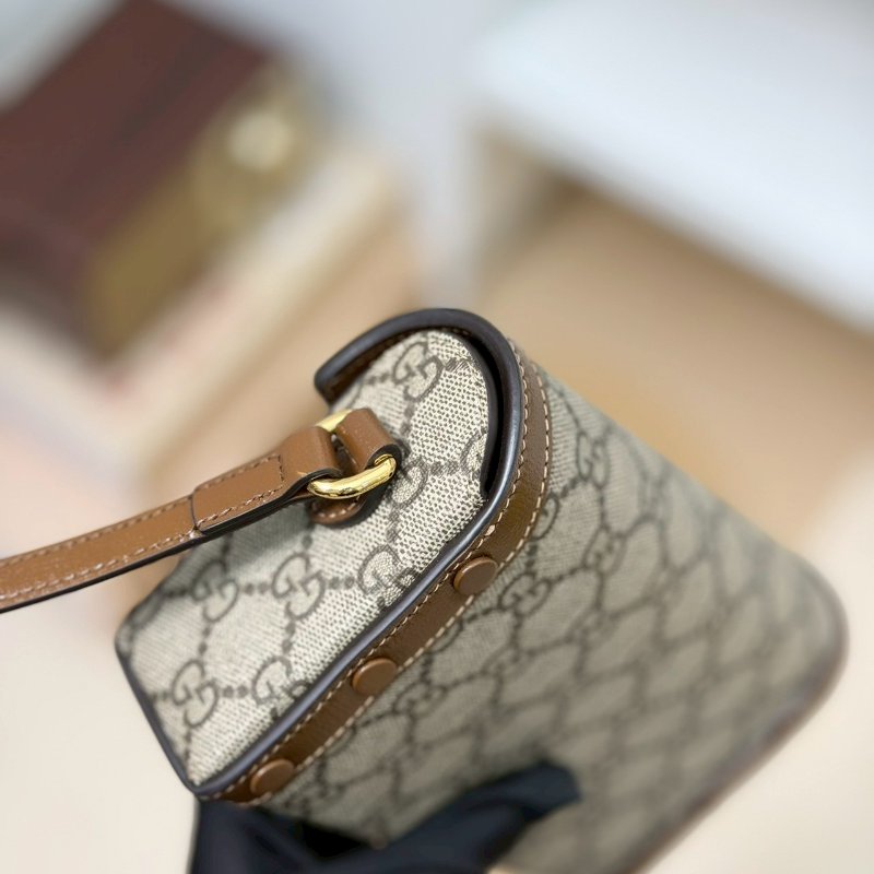 🏷Gucci 古馳．1955 Horsebit 馬銜釦橫式手機包/客人寄賣-10