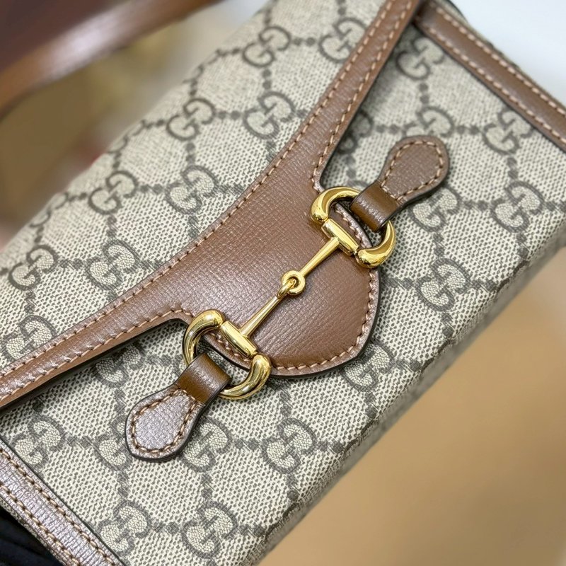 🏷Gucci 古馳．1955 Horsebit 馬銜釦橫式手機包/客人寄賣-16