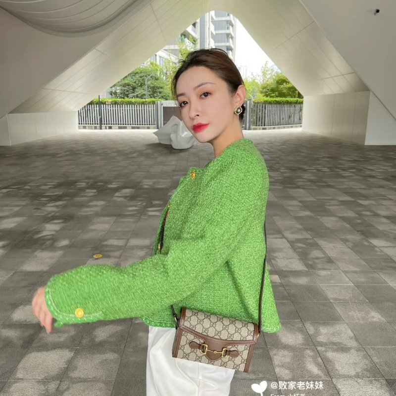 🏷Gucci 古馳．1955 Horsebit 馬銜釦橫式手機包/客人寄賣-24