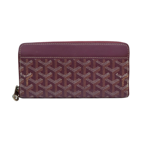 酒紅色 Goyardine帆布 Matignon GM 拉鍊長夾【GOYARD 高雅德 】 APMZIPGM33