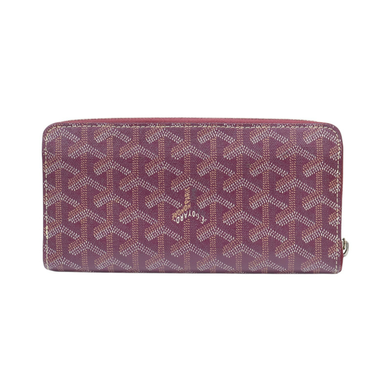 酒紅色 Goyardine帆布 Matignon GM 拉鍊長夾【GOYARD 高雅德 】 APMZIPGM33-1