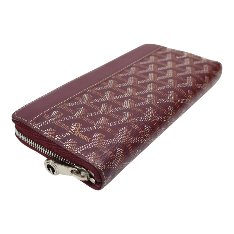酒紅色 Goyardine帆布 Matignon GM 拉鍊長夾【GOYARD 高雅德 】 APMZIPGM33-2