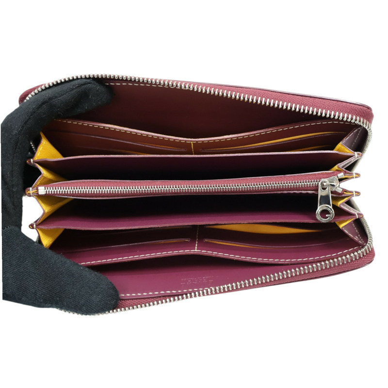 酒紅色 Goyardine帆布 Matignon GM 拉鍊長夾【GOYARD 高雅德 】 APMZIPGM33-4