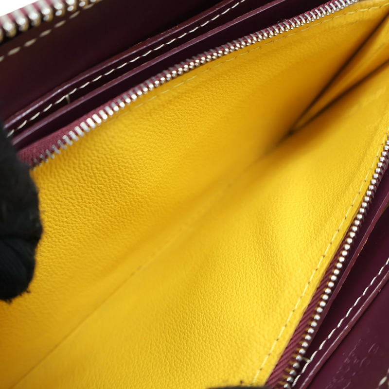 酒紅色 Goyardine帆布 Matignon GM 拉鍊長夾【GOYARD 高雅德 】 APMZIPGM33-7