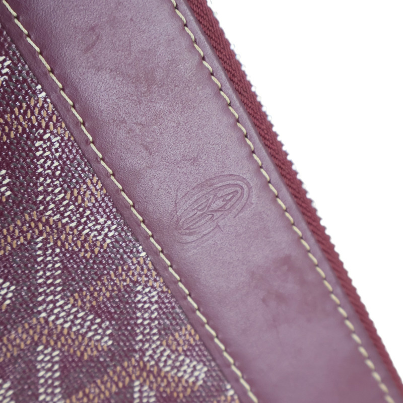 酒紅色 Goyardine帆布 Matignon GM 拉鍊長夾【GOYARD 高雅德 】 APMZIPGM33-10