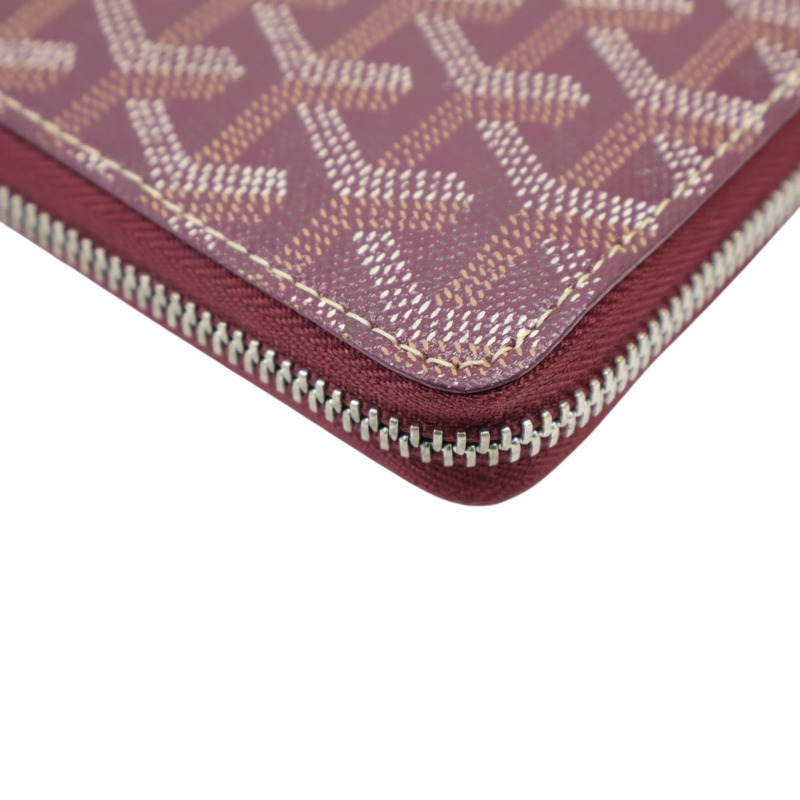 酒紅色 Goyardine帆布 Matignon GM 拉鍊長夾【GOYARD 高雅德 】 APMZIPGM33-14
