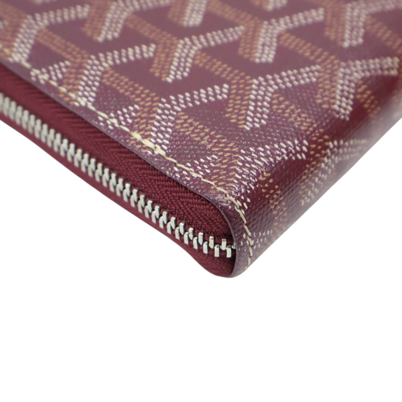 酒紅色 Goyardine帆布 Matignon GM 拉鍊長夾【GOYARD 高雅德 】 APMZIPGM33-15
