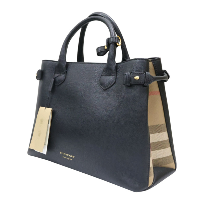 黑色 牛皮 The banner 兩用包【BURBERRY 巴寶莉】 4023693-2
