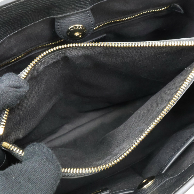 黑色 牛皮 The banner 兩用包【BURBERRY 巴寶莉】 4023693-6