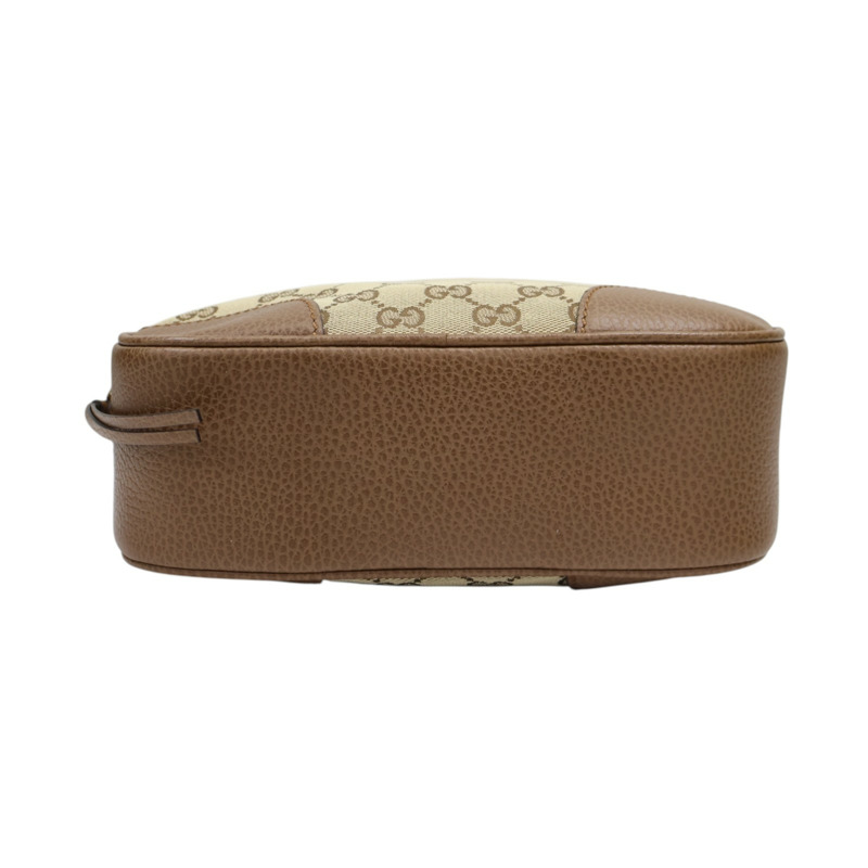 棕色 GG 帆布 牛皮 肩背包 449413【GUCCI 古馳】 449413-3