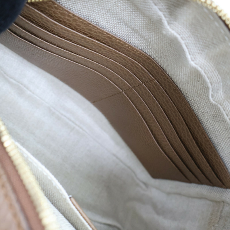 棕色 GG 帆布 牛皮 肩背包 449413【GUCCI 古馳】 449413-4