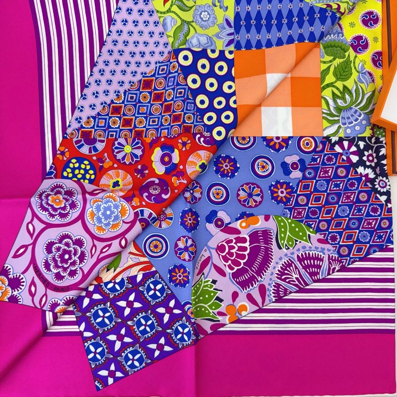 Hermes愛馬仕絲巾 閒置新 90*90cm-4