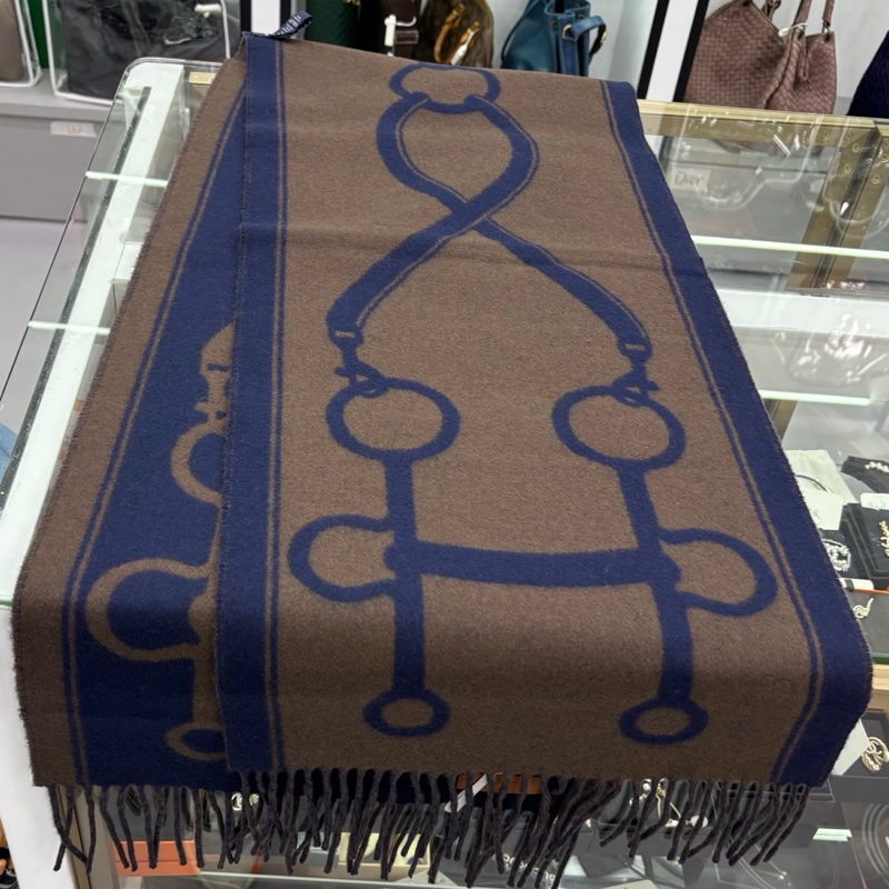 HERMES 愛馬仕山羊絨圍巾 160*30cm 全新-2