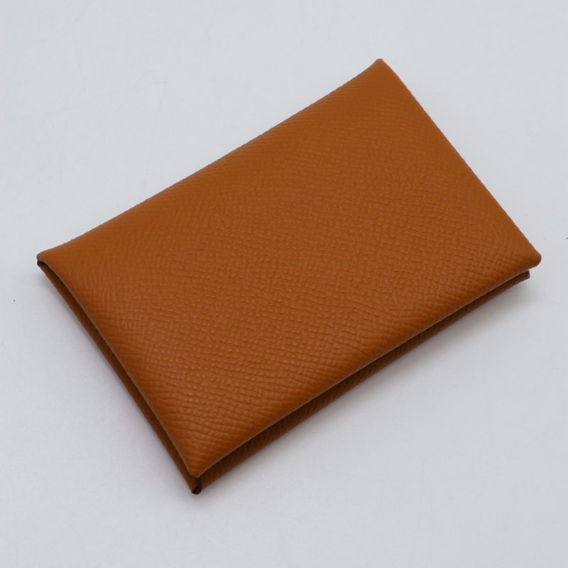 HERMES Calvi 卡包 - 金棕 B-1