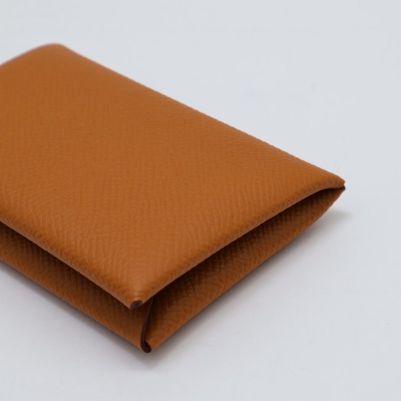 HERMES Calvi 卡包 - 金棕 B-8