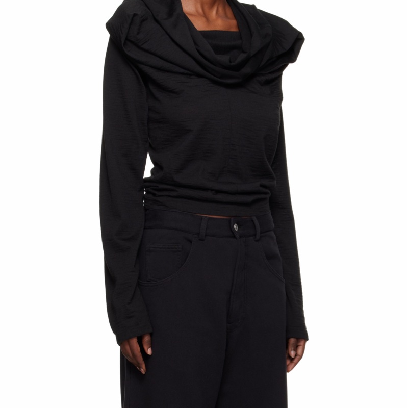 Mm6 Maison Margiela 女士 平紋針織長袖上衣XXS XS S M L XL XXL碼模特身高 177 cm，所穿尺碼 XS 查看尺碼表-2