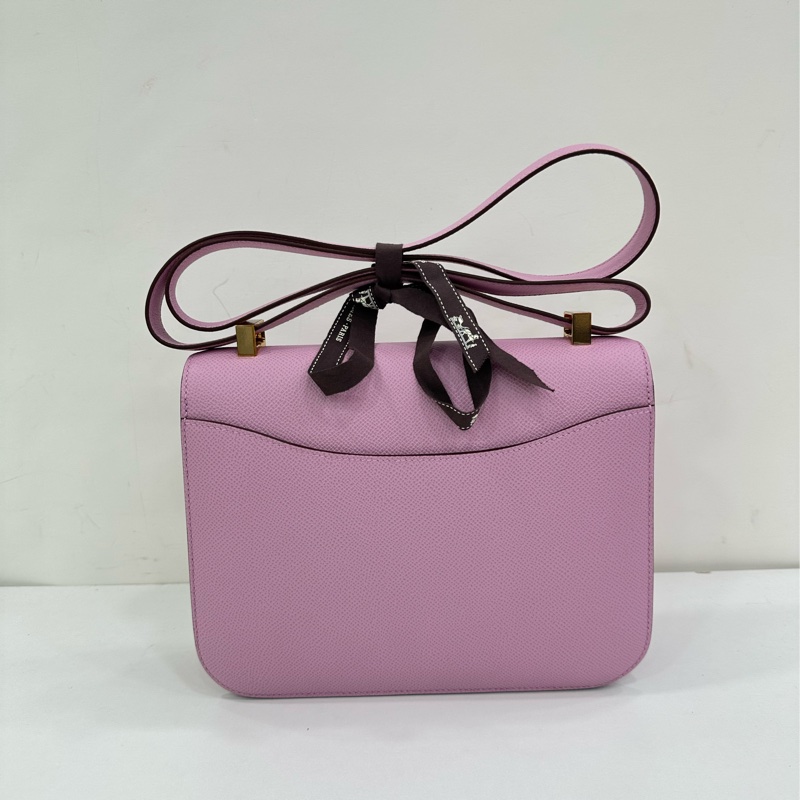 Hermes 愛馬仕 constance24 康康 X9錦葵紫 金扣 epsom皮 U刻 鏡子 有票 閒置-2