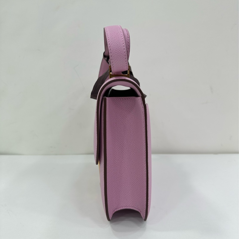 Hermes 愛馬仕 constance24 康康 X9錦葵紫 金扣 epsom皮 U刻 鏡子 有票 閒置-3