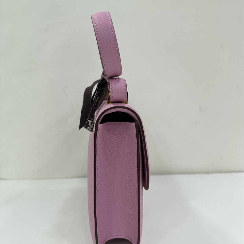 Hermes 愛馬仕 constance24 康康 X9錦葵紫 金扣 epsom皮 U刻 鏡子 有票 閒置-4