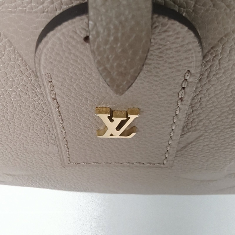 LOUIS VUITTON Trianon中號手袋灰色牛皮金扣晶片肩背包-4