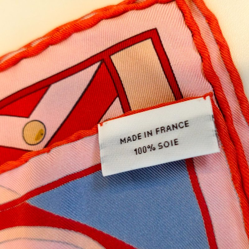 愛馬仕/Hermes 絲巾 紅色 尺寸：88 x 88厘米 閒置新-4