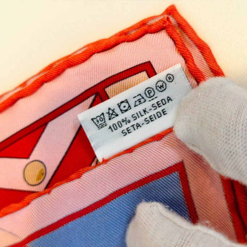 愛馬仕/Hermes 絲巾 紅色 尺寸：88 x 88厘米 閒置新-5