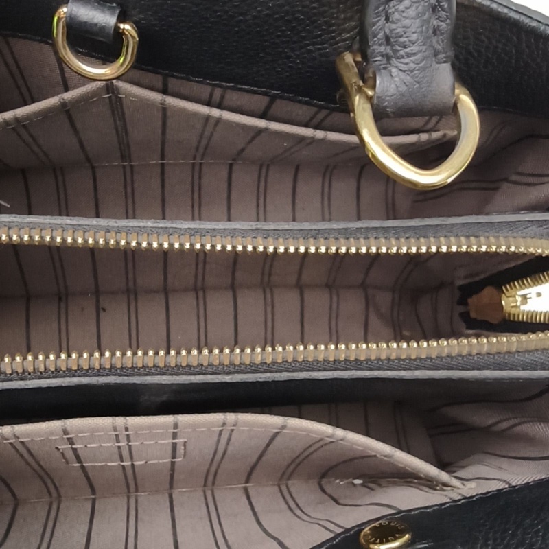 LOUIS VUITTON Montaigne蒙田BB29黑色牛皮金扣2015肩背包-5