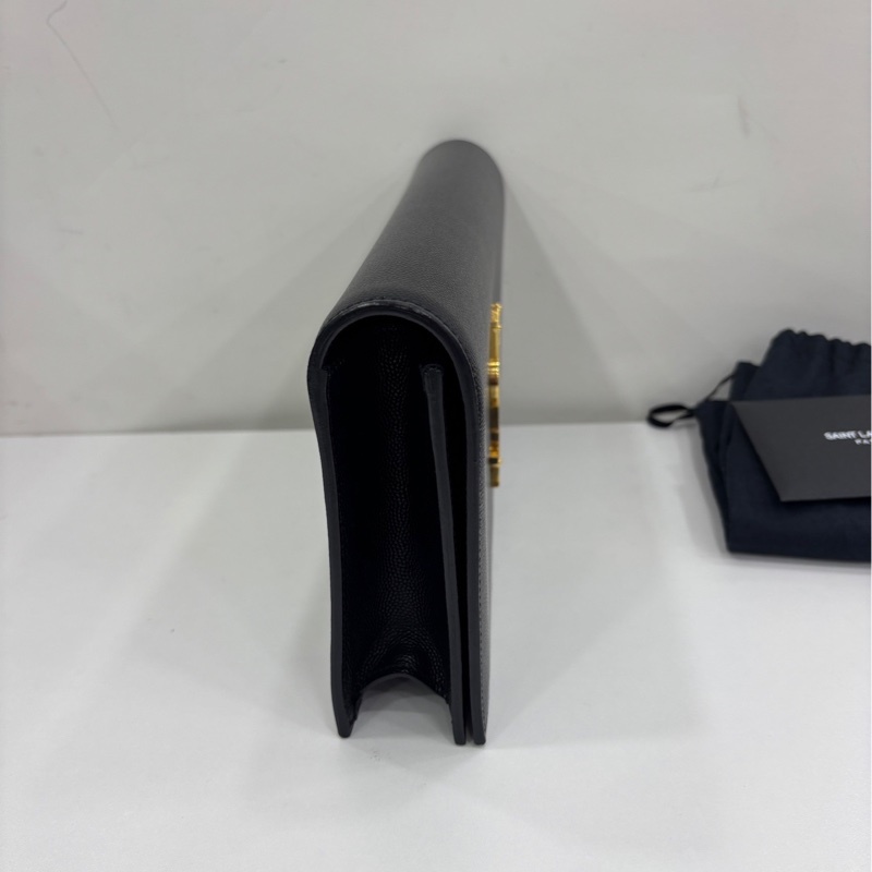 YSL 聖羅蘭 黑金魚子醬手拿包晚宴包 尺寸24*14 閒置-5
