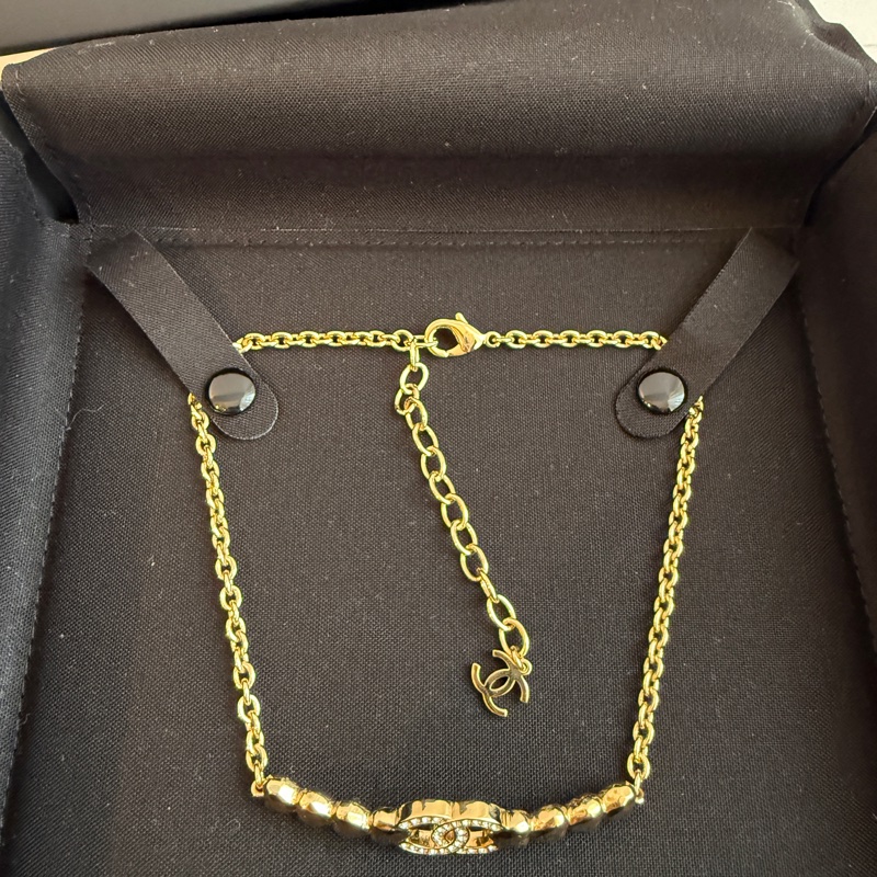 Chanel 淡金愛心項鍊 ❤️❤️❤️❤️-3