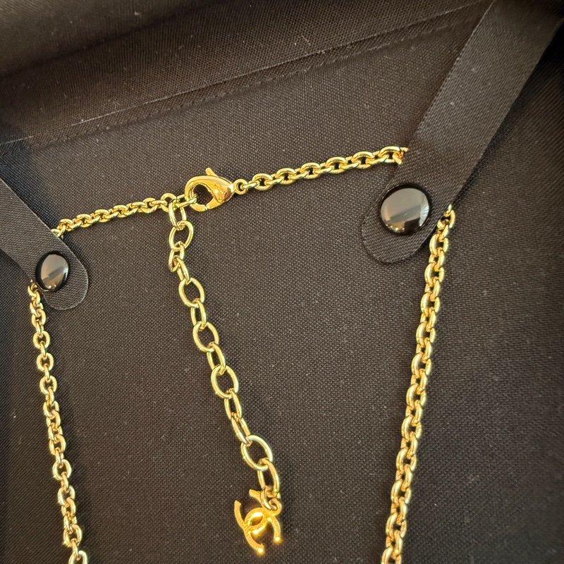 Chanel 淡金愛心項鍊 ❤️❤️❤️❤️-6