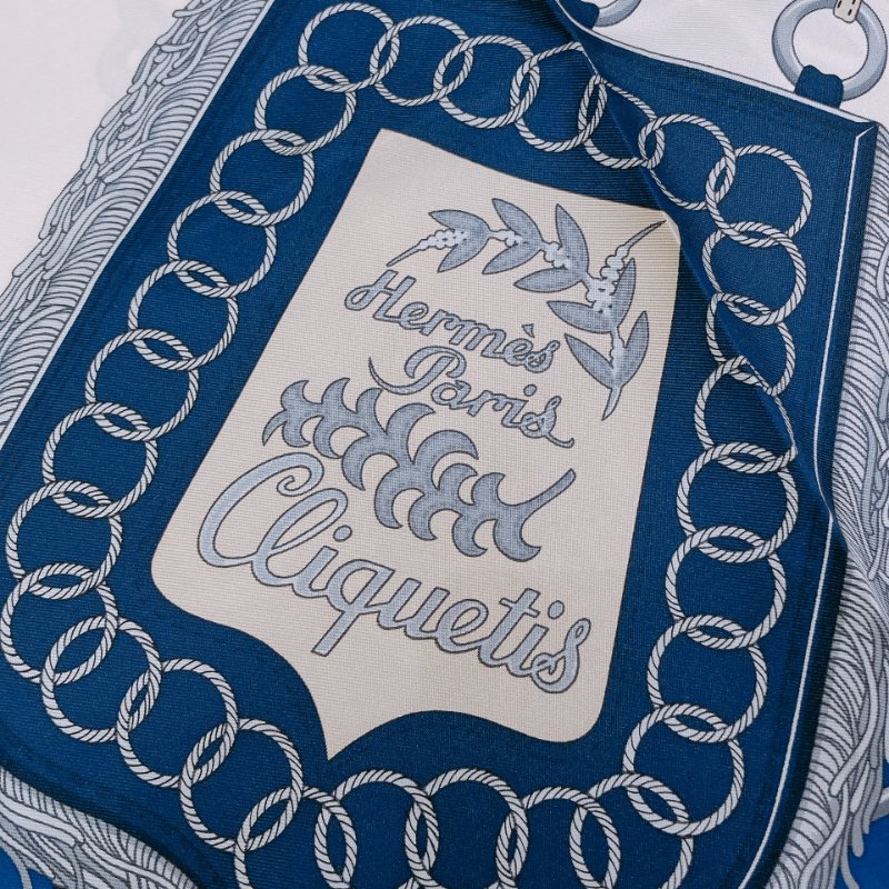 TW4734 Hermes 愛馬仕90絲巾 方巾 En Soie Carre 90 x 90 cm Cliquetis Silk Scarf-8