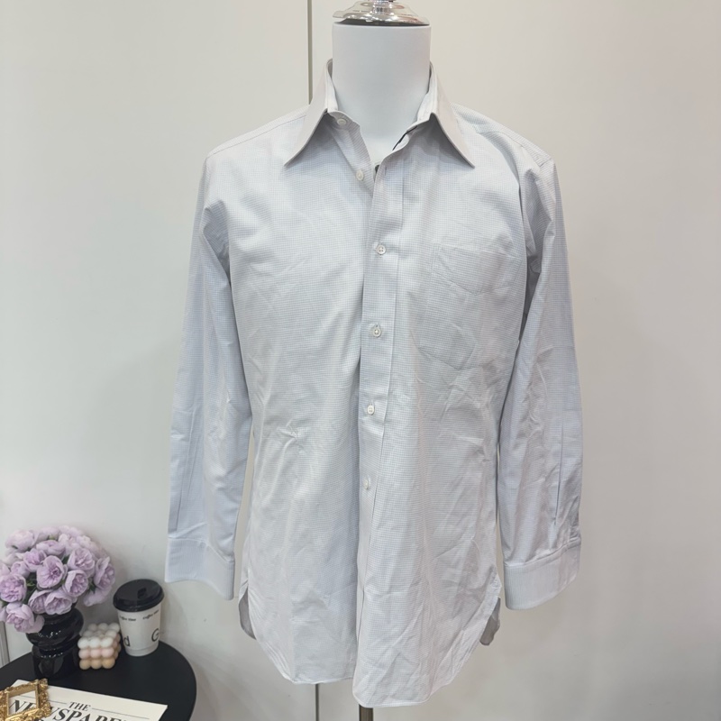 Celine 簡約淺藍色長袖襯衫👔 Vintage 二手 中古-3
