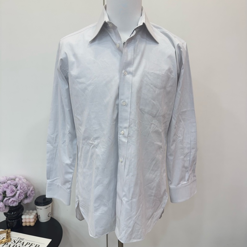 Celine 簡約淺藍色長袖襯衫👔 Vintage 二手 中古-12