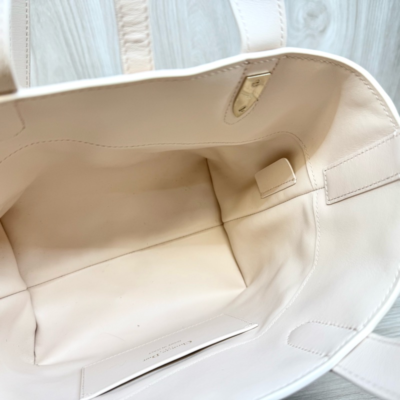 DIOR砂岩粉籐格紋小牛皮Toujours直式小型托特包M2835OSNW-10