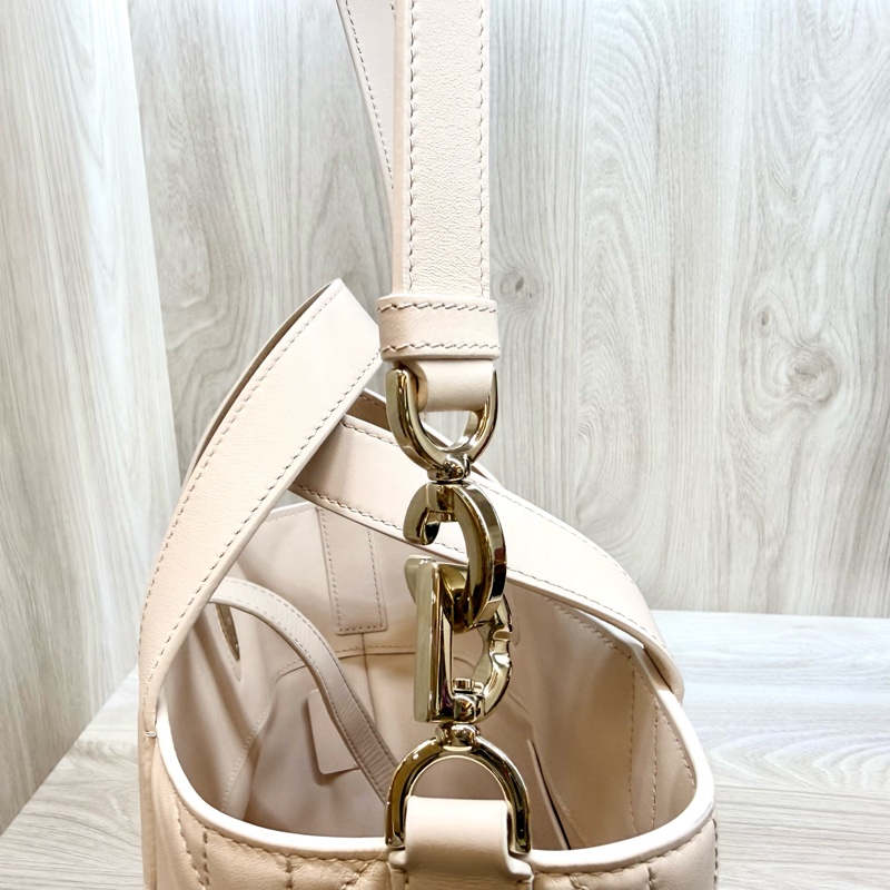 DIOR砂岩粉籐格紋小牛皮Toujours直式小型托特包M2835OSNW-15