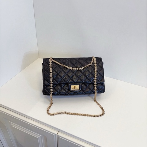 【98新🆕】Chanel  經典黑金雙蓋2.55 鏈條包 單肩包