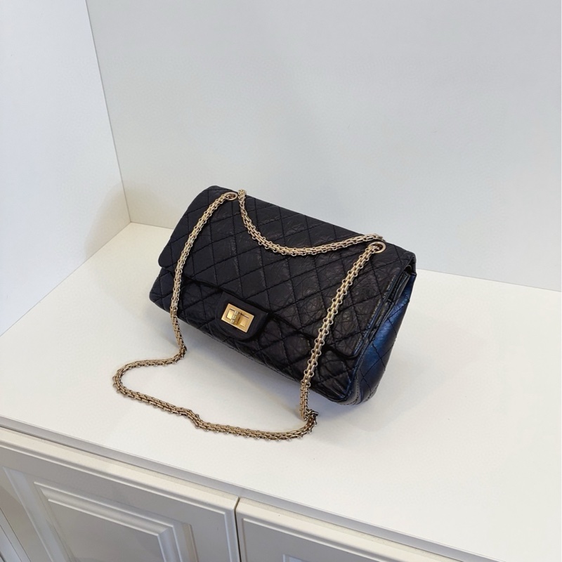 【98新🆕】Chanel  經典黑金雙蓋2.55 鏈條包 單肩包-3