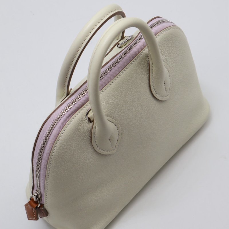 HERMES Mini bolide - 蘑菇白/夢幻紫/金棕 B-6
