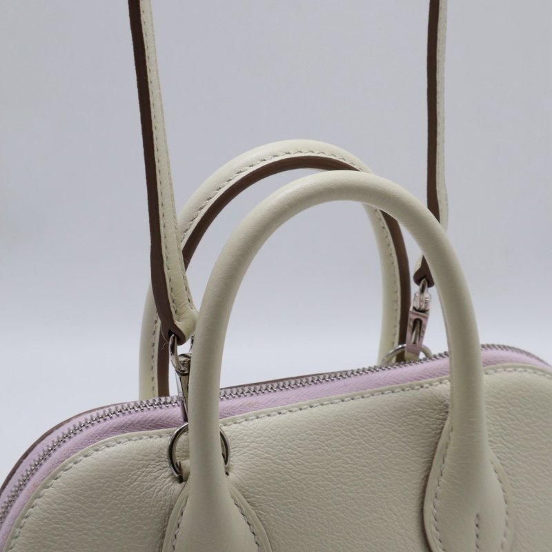 HERMES Mini bolide - 蘑菇白/夢幻紫/金棕 B-11