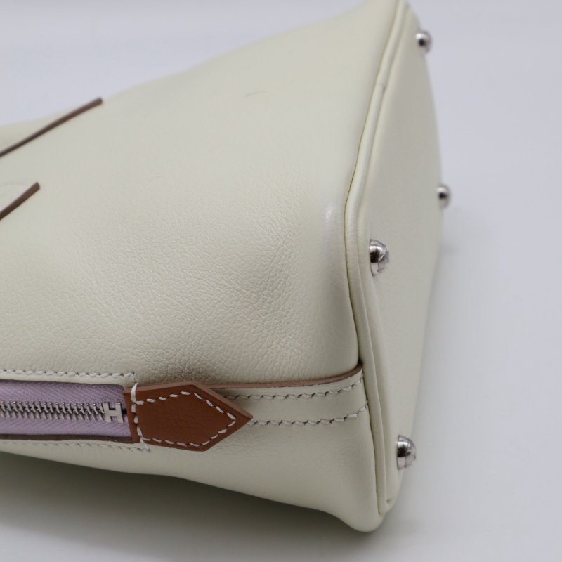 HERMES Mini bolide - 蘑菇白/夢幻紫/金棕 B-15