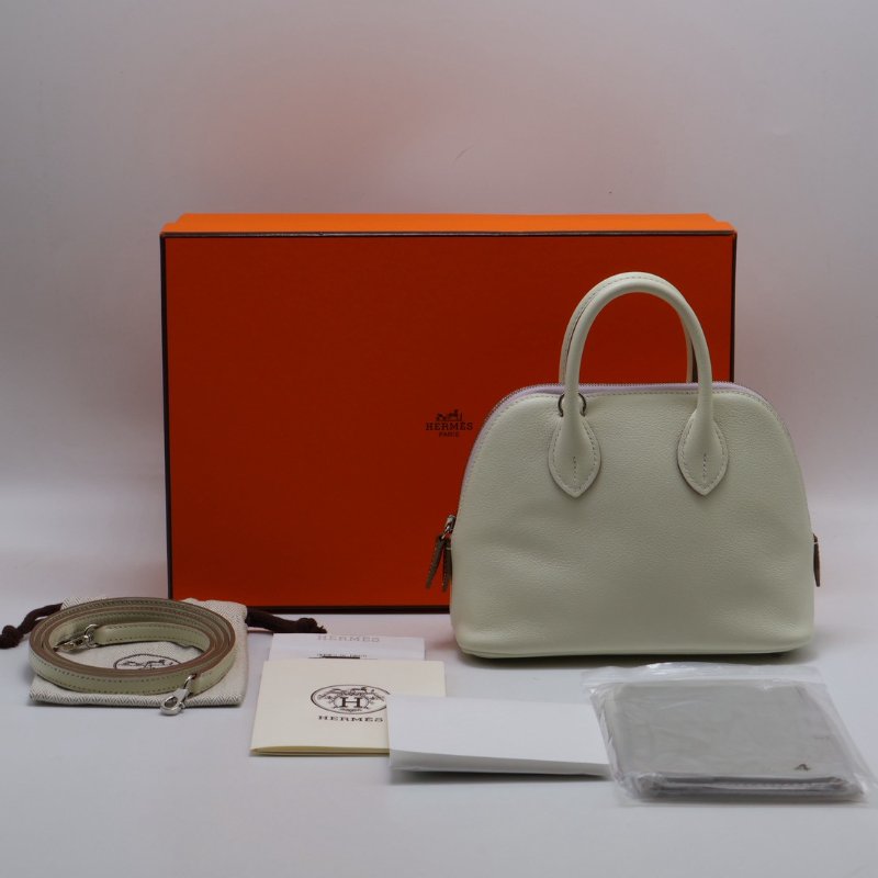 HERMES Mini bolide - 蘑菇白/夢幻紫/金棕 B-18