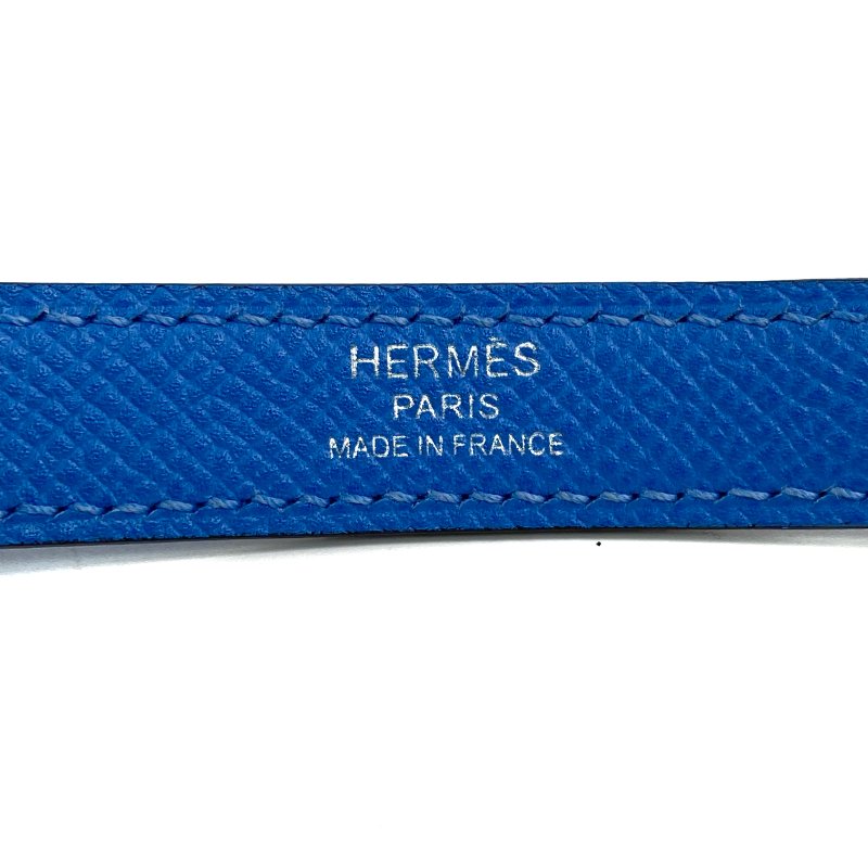 △ Hermes 愛馬仕 2T Bleu Paradis Epsom Calfskin Palladium Plated Metal Kelly 32 2 Way Bag Stamp T 天堂藍色壓紋小牛皮鍍鈀金屬兩用袋T刻 - 257028934-23