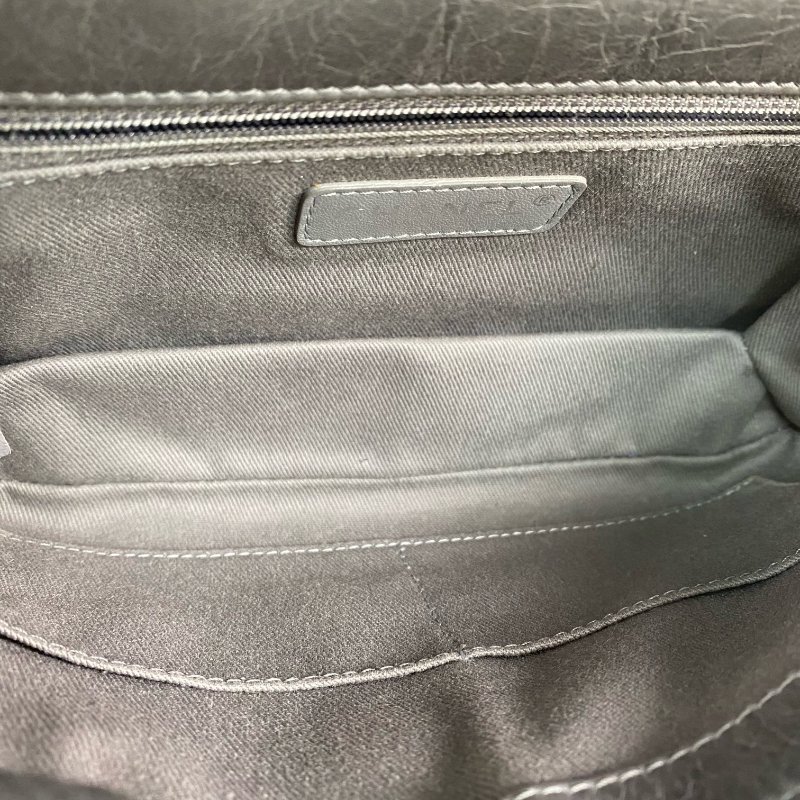 △ Chanel 香奈兒 Gray Green Calfskin Ruthenium-Finish Metal Chain Shoulder Bag No.18 灰綠色小牛皮鍍釕金屬鏈條肩背袋 No.18 -267001039-16