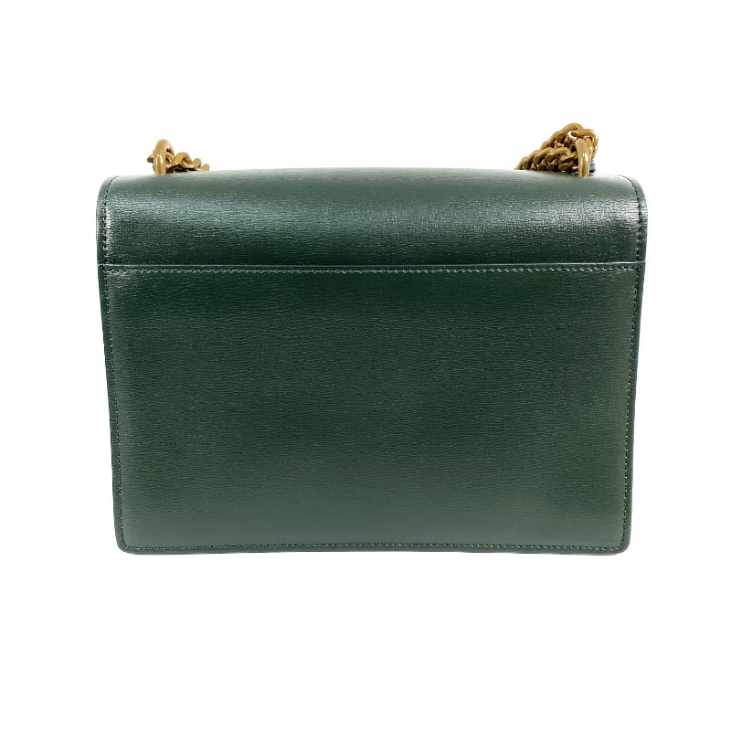 △ Saint Laurent 聖羅蘭 Sunset Green Calfskin Chain Shoulder Bag 綠色小牛皮鏈條肩背袋 -267001391-2