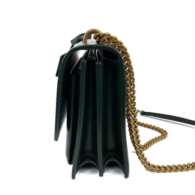 △ Saint Laurent 聖羅蘭 Sunset Green Calfskin Chain Shoulder Bag 綠色小牛皮鏈條肩背袋 -267001391-3