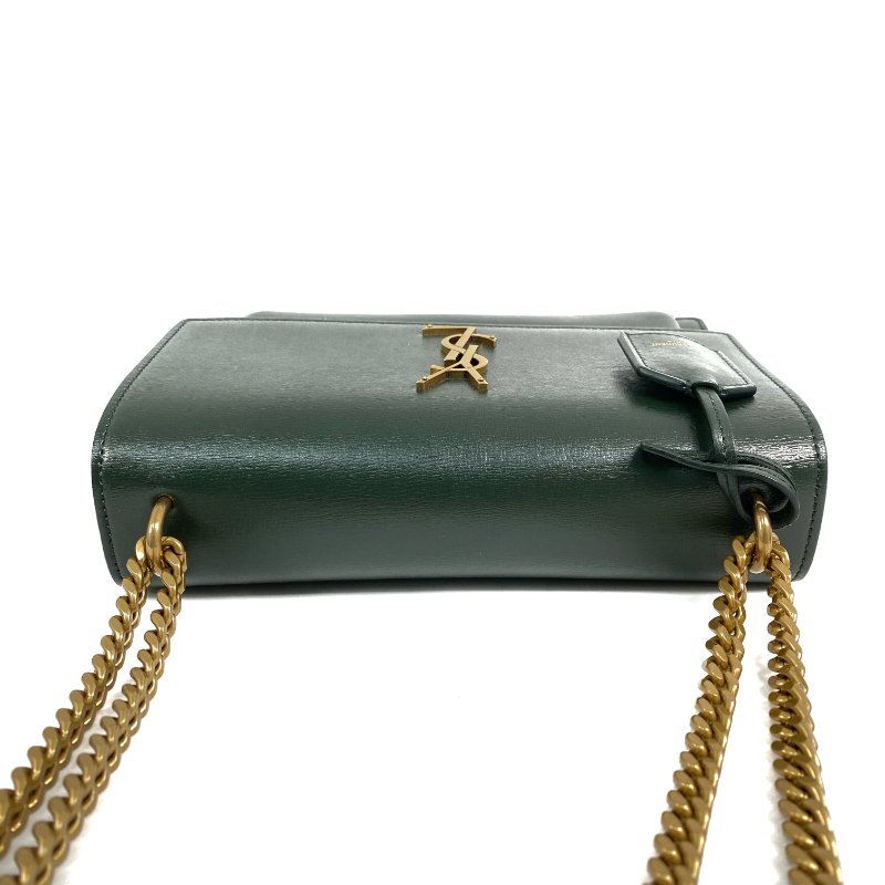 △ Saint Laurent 聖羅蘭 Sunset Green Calfskin Chain Shoulder Bag 綠色小牛皮鏈條肩背袋 -267001391-6