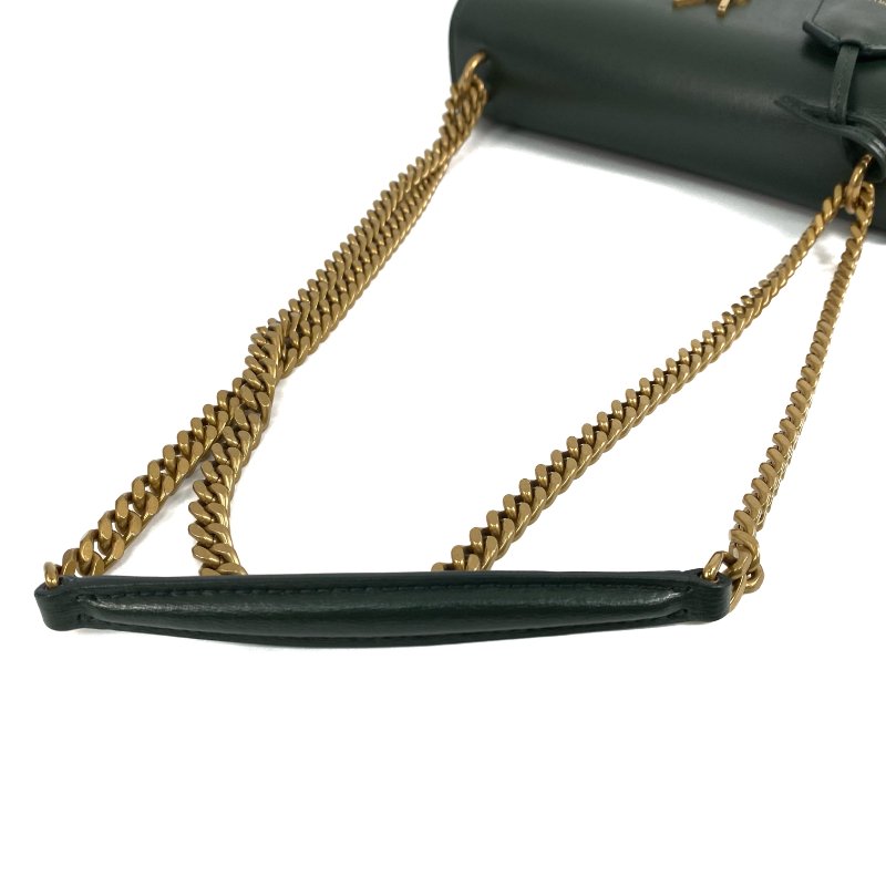 △ Saint Laurent 聖羅蘭 Sunset Green Calfskin Chain Shoulder Bag 綠色小牛皮鏈條肩背袋 -267001391-7